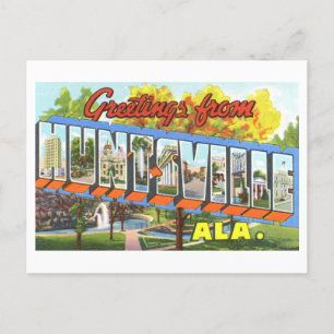 Grußkarten im Vintage-Stil aus Huntsville, Alabama Postkarte