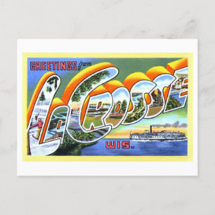 Grußkarten im Vintage-Stil aus La Crosse, Wisconsi Postkarte
