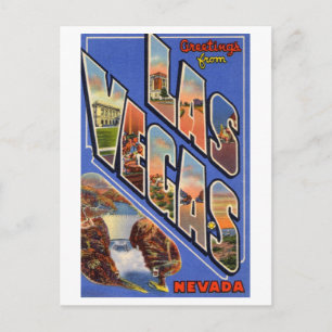 Grußkarten im Vintage-Stil aus Las Vegas, Nevada Postkarte