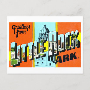 Grußkarten im Vintage-Stil aus Little Rock, Arkans Postkarte