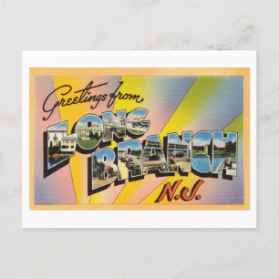 Grußkarten im Vintage-Stil aus Long Branch, New Je Postkarte