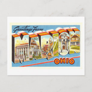 Grußkarten im Vintage-Stil aus Marion, Ohio Postkarte