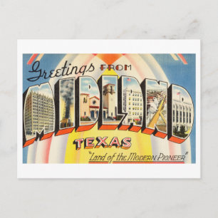 Grußkarten im Vintage-Stil aus Midland, Texas Postkarte