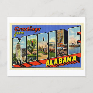Grußkarten im Vintage-Stil aus Mobile, Alabama Postkarte