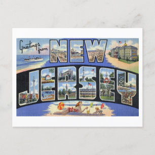 Grußkarten im Vintage-Stil aus New Jersey Postkarte