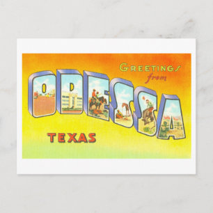 Grußkarten im Vintage-Stil aus Odessa, Texas, Postkarte