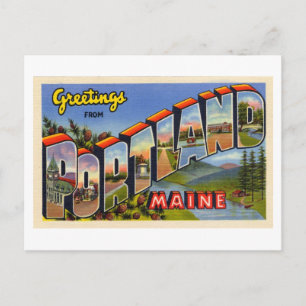 Grußkarten im Vintage-Stil aus Portland, Maine Postkarte