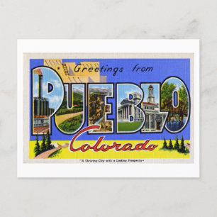 Grußkarten im Vintage-Stil aus Pueblo, Colorado Postkarte