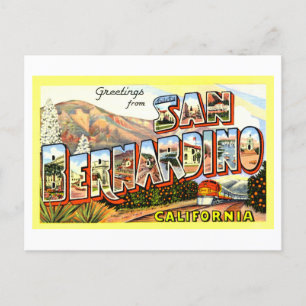 Grußkarten im Vintage-Stil aus San Bernardino, Kal Postkarte