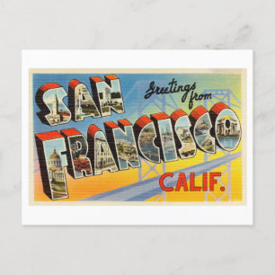 Grußkarten im Vintage-Stil aus San Francisco, Kali Postkarte