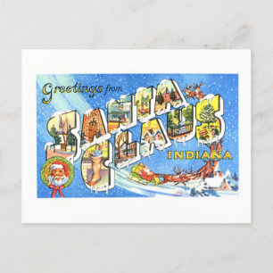 Grußkarten im Vintage-Stil aus Santa Claus, Indian Postkarte