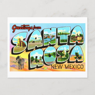 Grußkarten im Vintage-Stil aus Santa Rosa, New Mex Postkarte