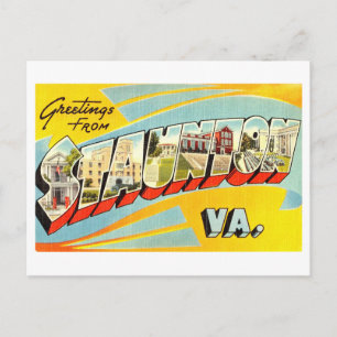 Grußkarten im Vintage-Stil aus Staunton, Virginia Postkarte