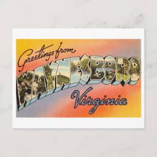 Grußkarten im Vintage-Stil aus Waynesboro, Virgini Postkarte