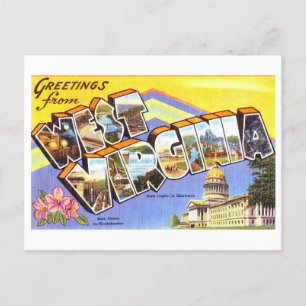 Grußkarten im Vintage-Stil aus West Virginia Postkarte