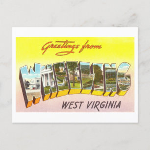 Grußkarten im Vintage-Stil aus Wheeling, West Virg Postkarte