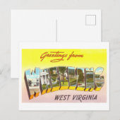 Grußkarten im Vintage-Stil aus Wheeling, West Virg Postkarte (Vorne/Hinten)