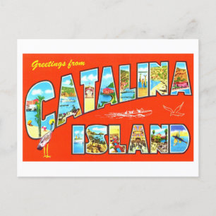 Grußkarten im Vintage-Stil von Catalina Island Postkarte