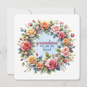 Grußkarten-Kunstausdruck "Oma, du bist die BESTE" Karte