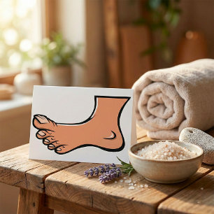 Grußkarten mit einem Fuß Karte