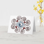 Grußkarten mit knallrotem Design Karte (Gelbe Blume)