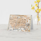 Grußkarten-Reisen Barcelona Spanien Karte (Gelbe Blume)