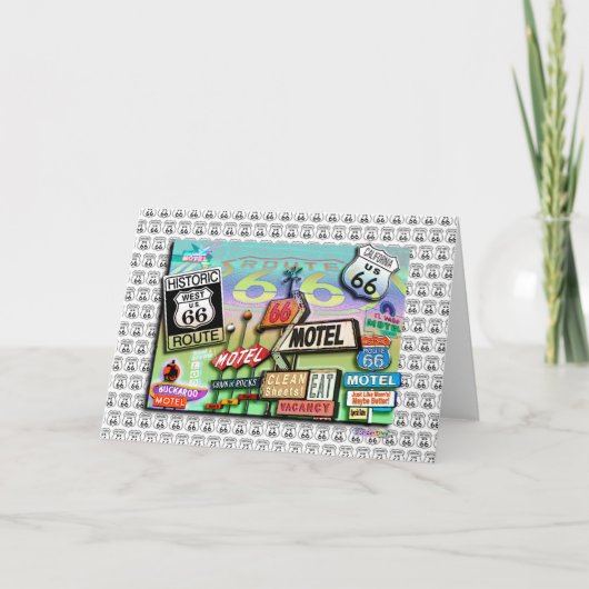 Grußkarten - Route 66 The Mother Road 18SQ Karte (Vorderseite)