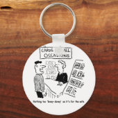 Grußkarten Shop Cartoon. Funny Schlüsselanhänger (Vorderseite)