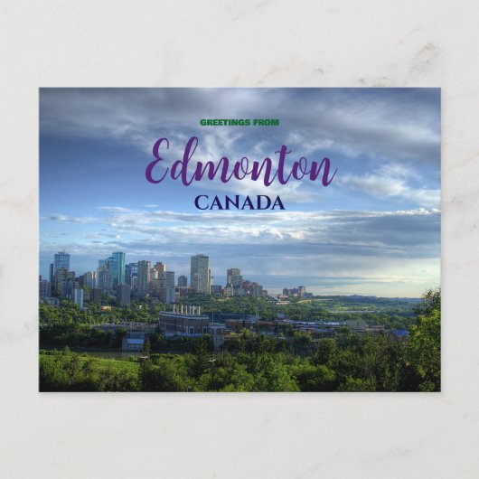 Grußkarten von Edmonton Canada Landschaftlich Post Postkarte (Vorderseite)