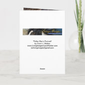 Grußkarten von Fallen Star in Portrait Wild Horse Dankeskarte (Rückseite)