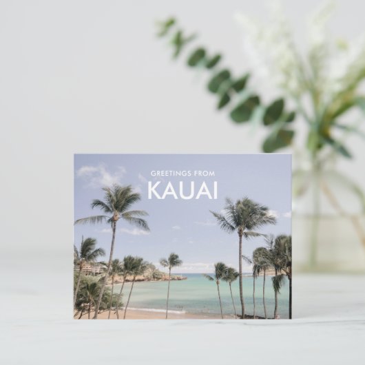 Grußkarten von Kauai Beach Postcard Postkarte (Stehend Vorderseite)