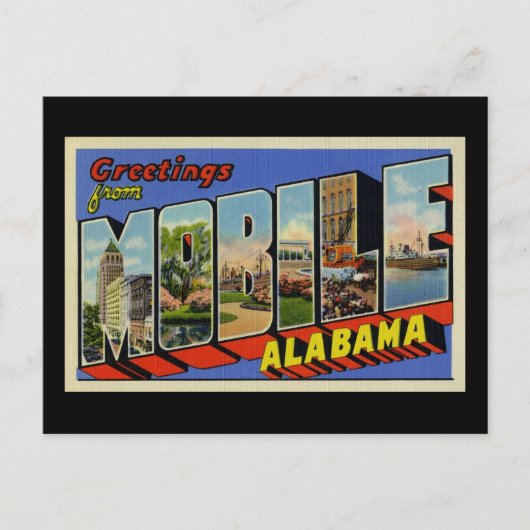 Grußkarten von Mobile Alabama Postkarte (Vorderseite)