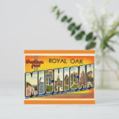Grußkarten von Royal Oak Michigan Postkarte (Stehend Vorderseite)