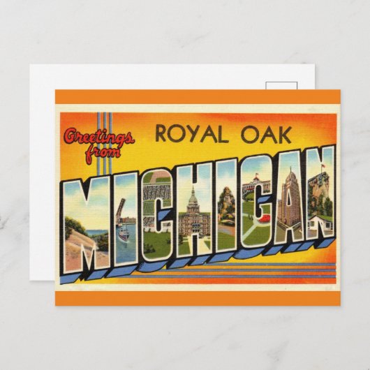 Grußkarten von Royal Oak Michigan Postkarte (Vorne/Hinten)