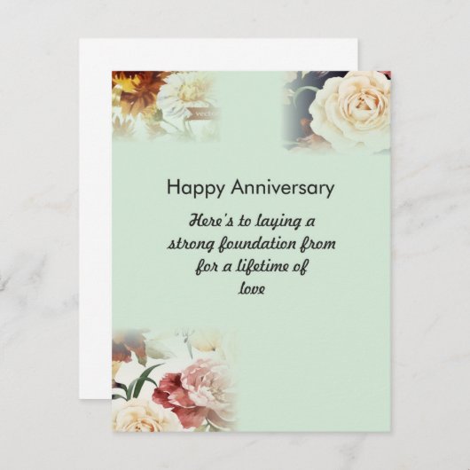 Grußkarten zum Hochzeitstag Einladung (Vorne/Hinten)