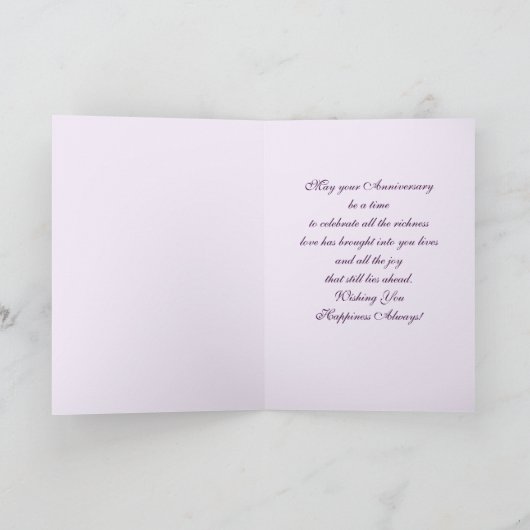 Grußkarten zum Hochzeitstag Karte (Innenseite)