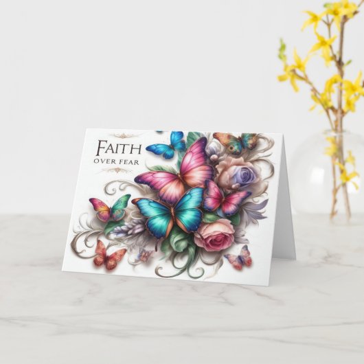 Grußkartengefallen über Furcht lebendige Card-12x1 Karte (Gelbe Blume)