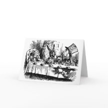 Grußkartenillustration Alice im Wunderland