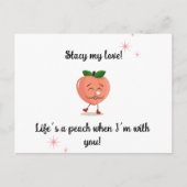 Grußkartenpfirsich Postkarte (Vorderseite)