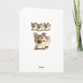 Grußkartenschweine Karte (Rückseite)