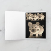 Grußkartenschweine Karte (Innenseite)