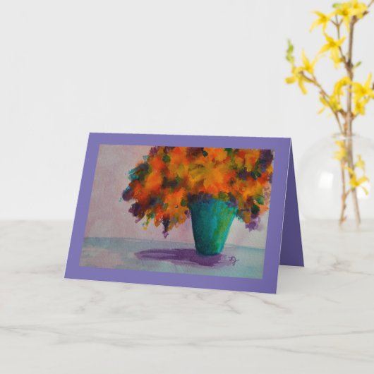 Grußkartenvase mit Blume Karte (Gelbe Blume)