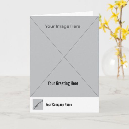 Grußkartenvorlage Allgemein 1 Karte (Gelbe Blume)