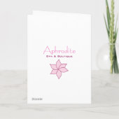 Grußkartenvorlage Aphrodite Wellness-Center und Bo Karte (Rückseite)