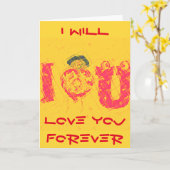Grußkartenvorlage Ich werde Sie für immer Liebe ge Karte (Gelbe Blume)