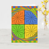 Grußkartenvorlage Karte (Gelbe Blume)