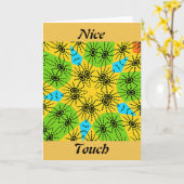 Grußkartenvorlage Karte (Gelbe Blume)