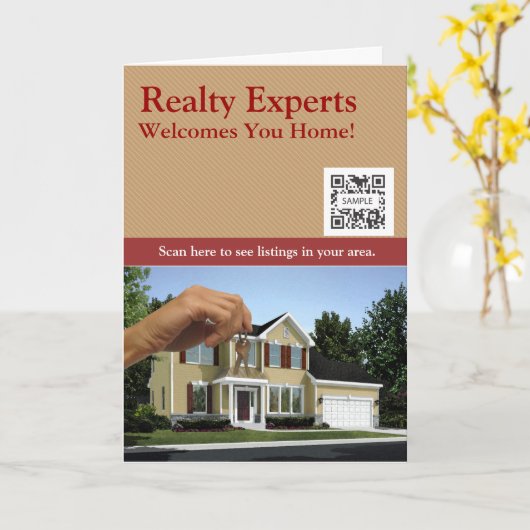 Grußkartenvorlage Realty Experts Karte (Gelbe Blume)