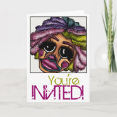 Grußkartenvorlage, Text anpassen Einladung (Vorderseite)