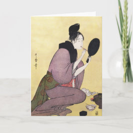 Grußkartenwiedergabe Vintage japanische Kunst Karte